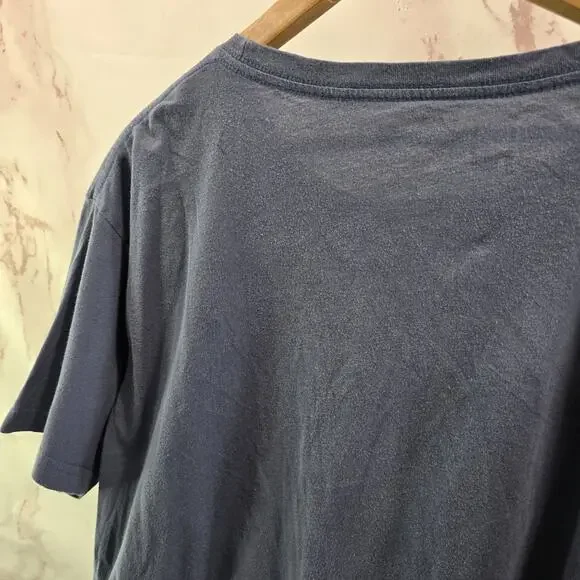 Patagonia T Shirt Mens XXL Blue Organic Cotton Tee Crew Mountain Slim Fit Circle - Picture 6 of 9